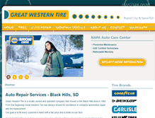 Tablet Screenshot of greatwesterntireinc.com